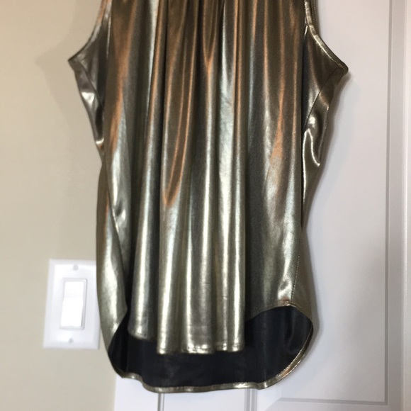 Vintage 70’s Metallic Silver Tank Women’s Sz M Top - Picture 7 of 8